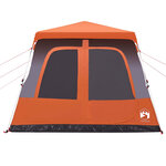 vidaXL Tente familiale dôme 8 personnes gris orange libération rapide