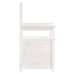 vidaXL Banc Blanc 112 5x51 5x96 5 cm Bois de pin massif