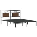 vidaXL Cadre de lit sans matelas chêne marron 137x190 cm