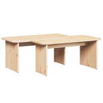 vidaXL Table basse 2 Pièces Naturel Bois massif en pin