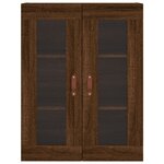 vidaXL Armoires murales 2 Pièces chêne marron bois d'ingénierie