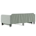 vidaXL Lit de jour avec lit gigogne gris clair 90x190 cm velours
