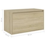 vidaXL Banc d'entrée 80x40x45 cm Chêne sonoma Bois d'ingénierie
