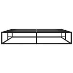 vidaXL Cadre de lit sans matelas noir métal 200x200 cm