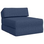vidaXL Canapé-lit pliable Bleu 60 x 70 x 41 cm Tissu