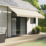 vidaXL Tissu de remplacement pour auvent rayures multicolores 4x3 5 m