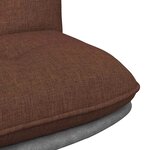 vidaXL Chaise pivotante de bureau Marron Tissu