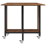 vidaXL Table à manger pliante avec roulettes 130 x 80 x 76 5 cm