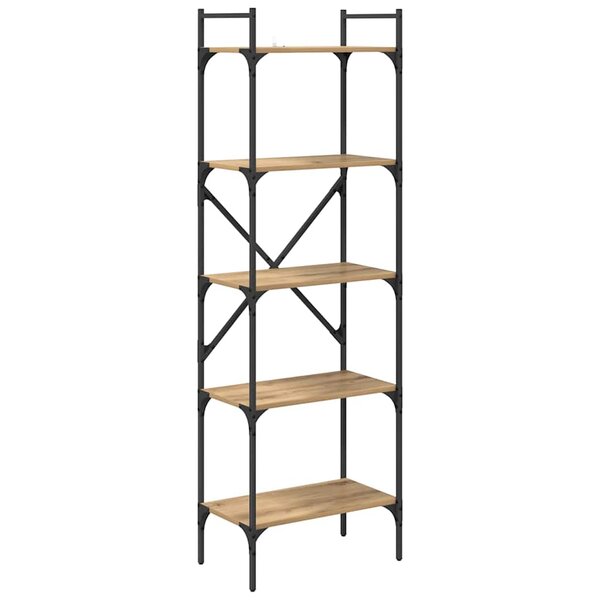 vidaXL Bibliothèque Chêne artisanal 56 x 32 x 174 cm Bois d'ingénierie
