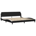 vidaXL Cadre de lit avec LED sans matelas noir et blanc 200x200 cm