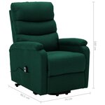 vidaXL Fauteuil Vert foncé Tissu