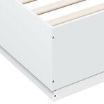 vidaXL Cadre de lit blanc 150x200 cm bois d'ingénierie