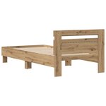 vidaXL Cadre de lit chêne artisanal 90 x 200 cm Bois d'ingénierie