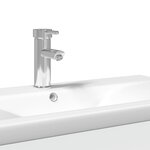 vidaXL Armoire lavabo de salle de bain avec bassin intégré blanc
