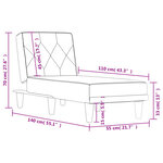 vidaXL Chaise longue gris clair tissu