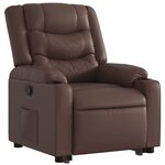 vidaXL Fauteuil inclinable marron similicuir