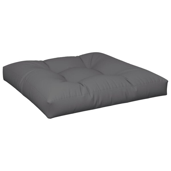 vidaXL Coussin de palette anthracite 70x70x12 cm tissu