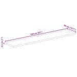 vidaXL Dessus de table 160x50x2 5cm rectangulaire bois massif manguier