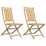 vidaXL Chaises pliables de jardin lot de 2 46x66x99 cm bambou