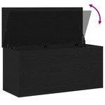 vidaXL Boîte de Rangement avec stockage Chêne noir 100 x 42 x 46 cm