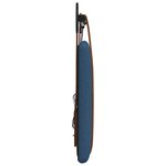 vidaXL Tête de lit suspendue Avec lumière LED Bleu PU antique
