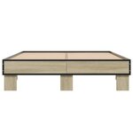 vidaXL Cadre de lit sans matelas chêne sonoma 120x190 cm