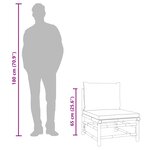 vidaXL Canapé central de jardin avec coussins vert bambou