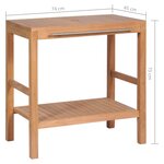 vidaXL Meuble-lavabo de salle de bains Teck massif 74x45x75 cm