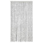 vidaXL Rideau anti-mouches gris 100x230 cm chenille