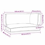 vidaXL Set de coussins de palette 3 Pièces Taupe Tissu Oxford
