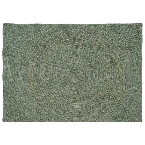 vidaXL Tapis de surface Vert olive 120 x 170 cm Jute