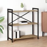 vidaXL Bibliothèque chêne artisanal 80 x 30 x 83 cm Bois d'ingénierie