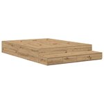 vidaXL Lit de rangement en chêne artisanal 135x190 cm