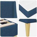 vidaXL Cadre de lit avec matelas avec tête de lit Polyester