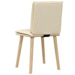 vidaXL Chaises à manger lot de 2 crème tissu