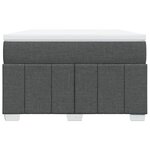 vidaXL Sommier à lattes de lit avec matelas Gris foncé 120x200cm Tissu