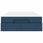 vidaXL Cadre de lit avec matelas Bleu 120 x 200 cm tissu