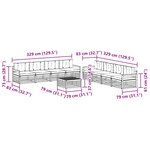 vidaXL Ensemble de canapés d'extérieur 9 pc Blanc et crème Polyester