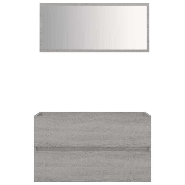 vidaXL Ensemble de meubles de salle de bain 2 Pièces Sonoma gris