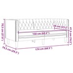 vidaXL Ensemble de canapé Chesterfield 3 Pièces gris similicuir