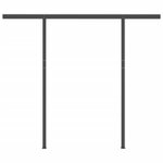 vidaXL Auvent rétractable automatique et poteaux 3 5x2 5 m Crème