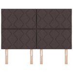vidaXL Tête de Lit en Tissu Geometric Manuel Marron foncé 140 cm tissu