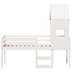 vidaXL Lit haut sans matelas blanc 90x190 cm bois de pin massif