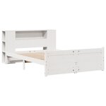 vidaXL Lit bibliothèque sans matelas blanc 150x200 cm bois pin massif