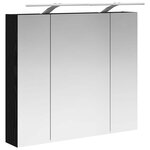 vidaXL Armoire Miroir de Salle de Bain Chêne noir 80 x 14.5 x 70 cm