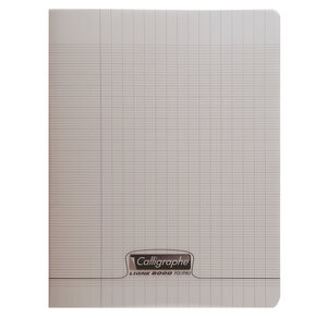 Cahier piqué POLYPRO 17x22 cm 96 p séyès 90g Gris CALLIGRAPHE