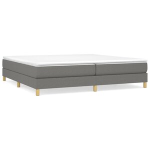 vidaXL Cadre de lit sans matelas gris foncé 200x200 cm tissu