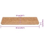 vidaXL Tapis d'escalier 30 pièces 65 x 21 x 4 cm Beige Bord rectangulaire