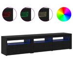 vidaXL Meuble TV 2 Pièces Chêne noir 180 x 35 x 40 cm Bois d'ingénierie