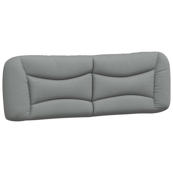vidaXL Coussin de tête de lit Hvar gris clair 160 cm tissu